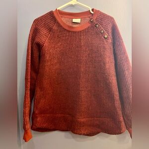 Columbia Women's Maroon Sweater with Button Accents